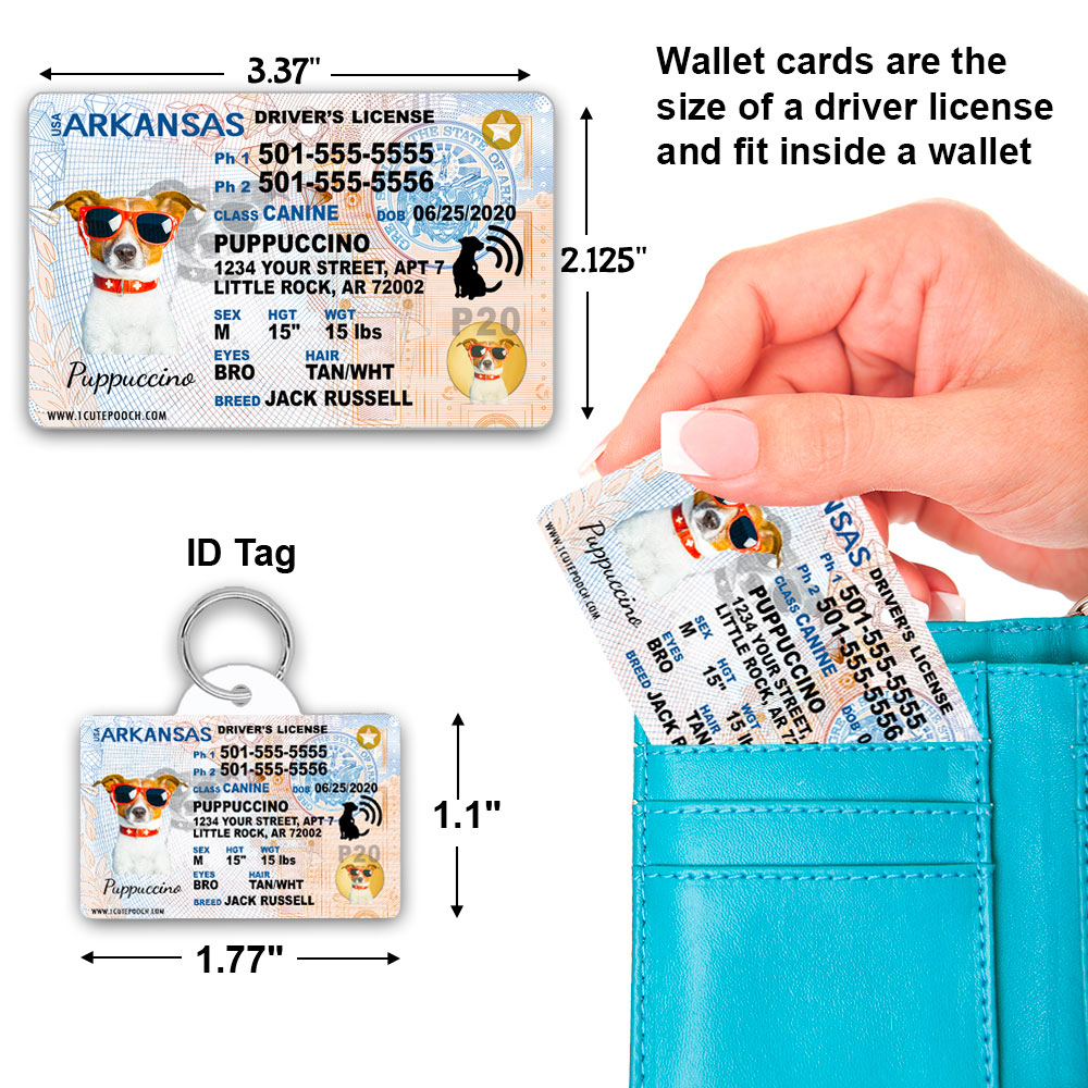 Arkansas id card front and back