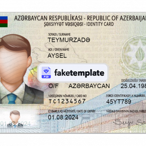 Azerbaijan id card front and back