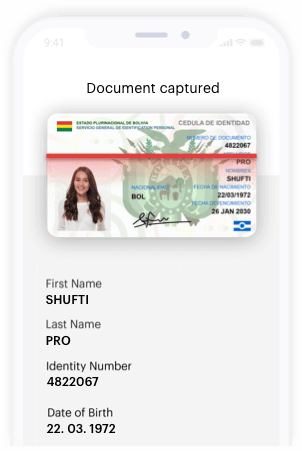 Bolivia fake id card