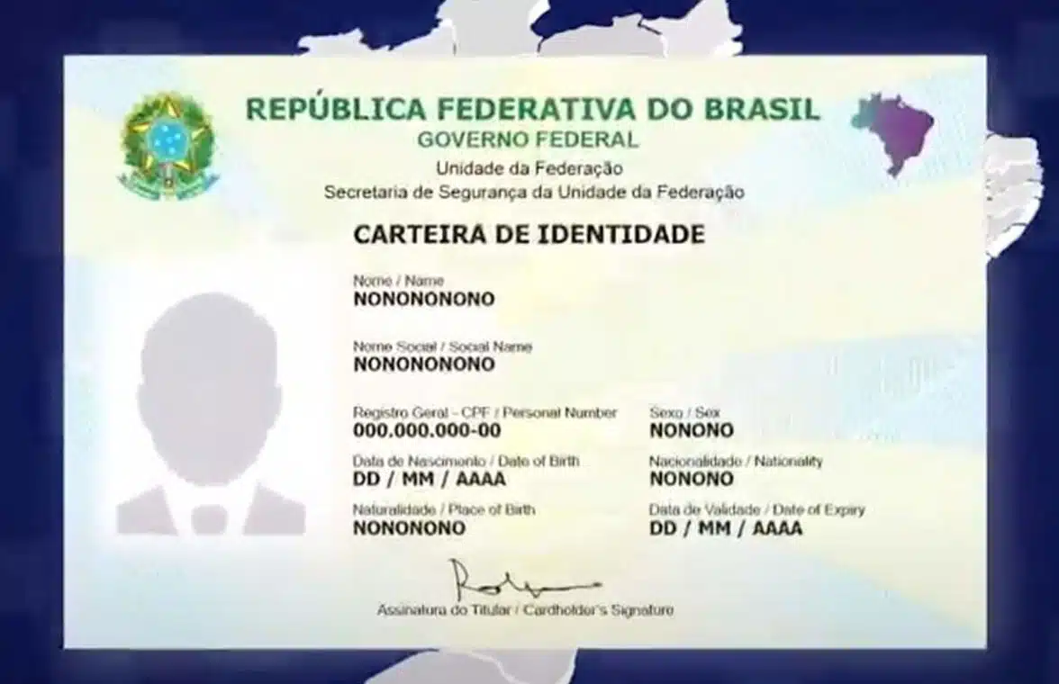 Brazil id card front and back