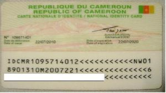 Cameroon id card templates