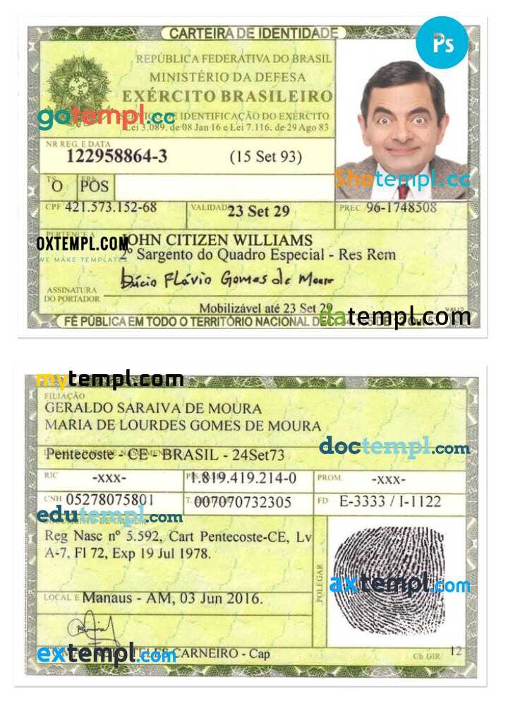 Cameroon id card templates