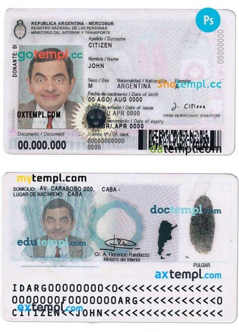 Cameroon id card templates