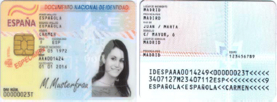 Catalonia id card templates