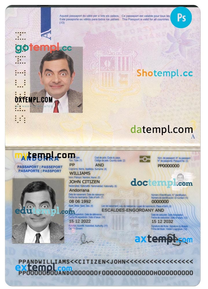 Catalonia id card templates