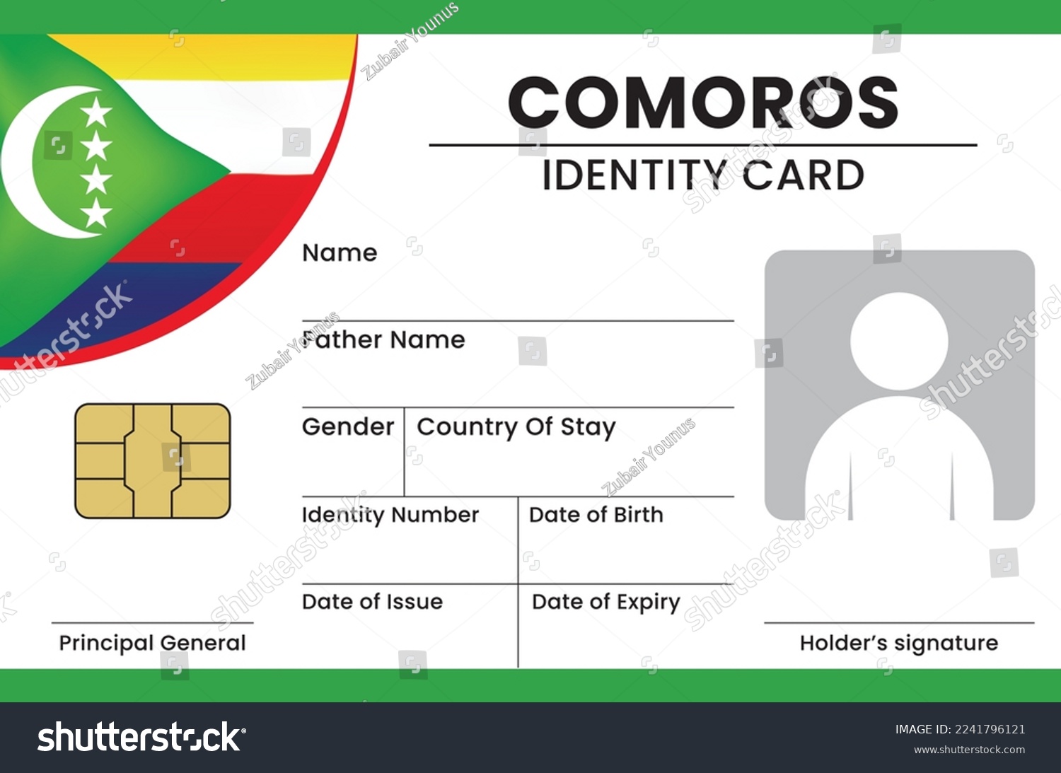 Comoros fake id card