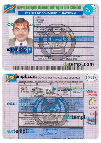 Congo id card templates