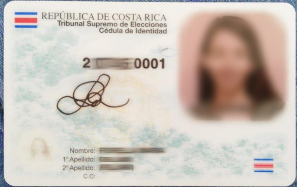 Costa Rica id card templates