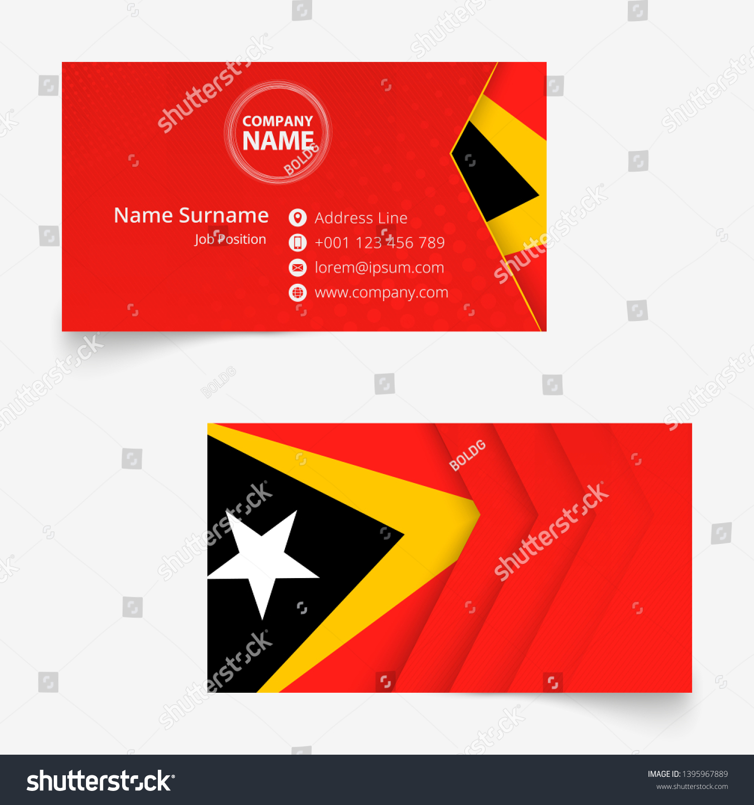 East Timor id card front and back