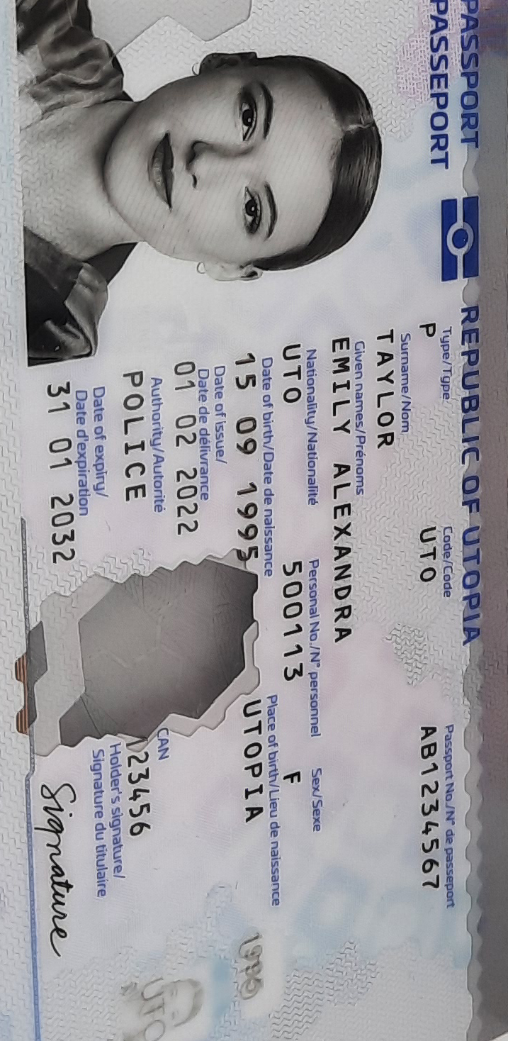 Ethiopia fake id card