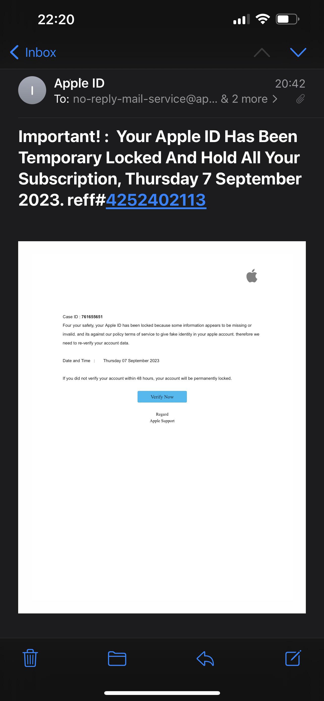 fake apple id