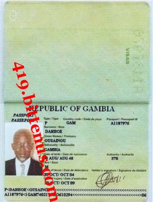 Gambia passport