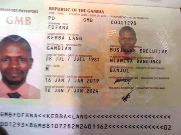 Gambia passport