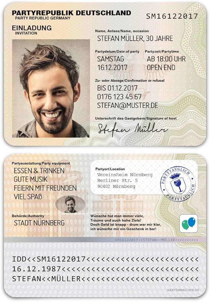 Germany id card templates