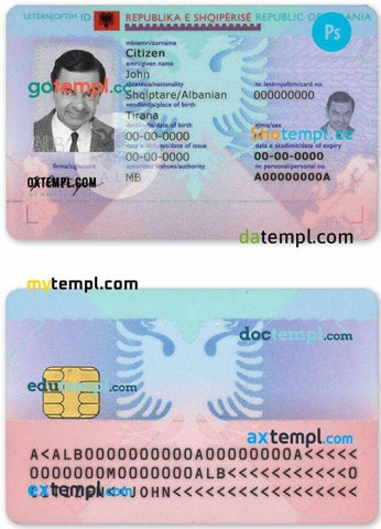 Honduras id card templates