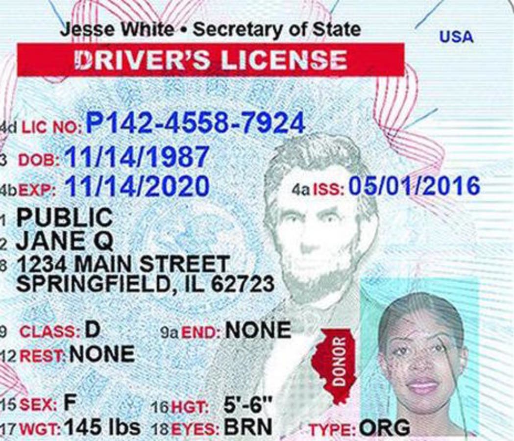 Illinois fake id card