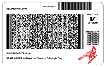 Indiana id card front and back