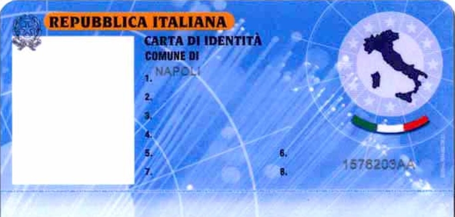 Italy id card templates