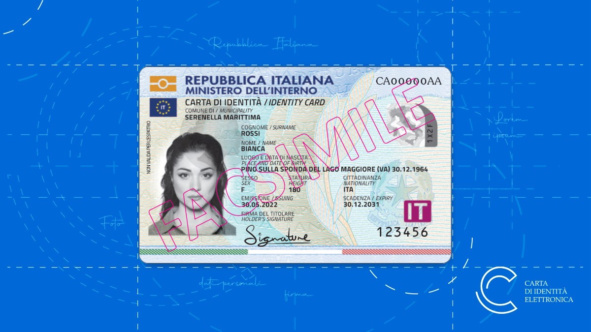 Italy id card templates