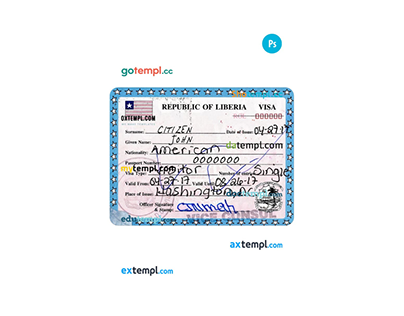 Liberia id card templates