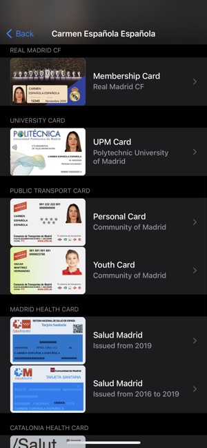 Madrid fake id card