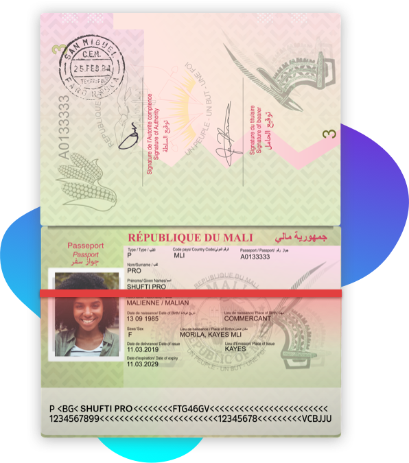 Mali fake id card