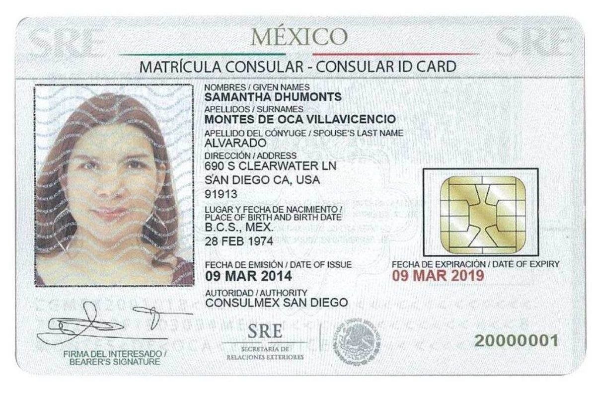 Mexico id card templates