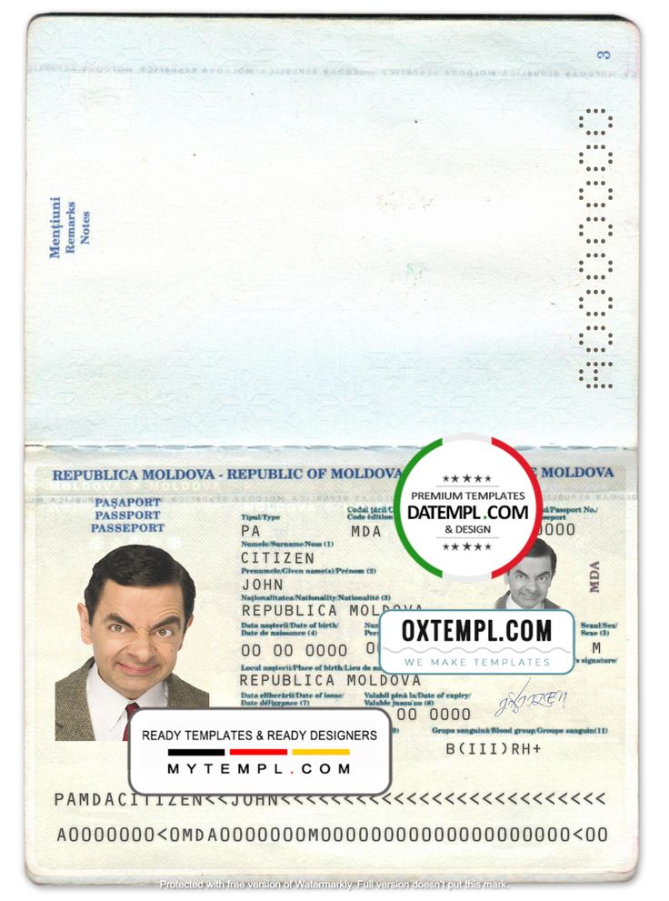 Moldova passport