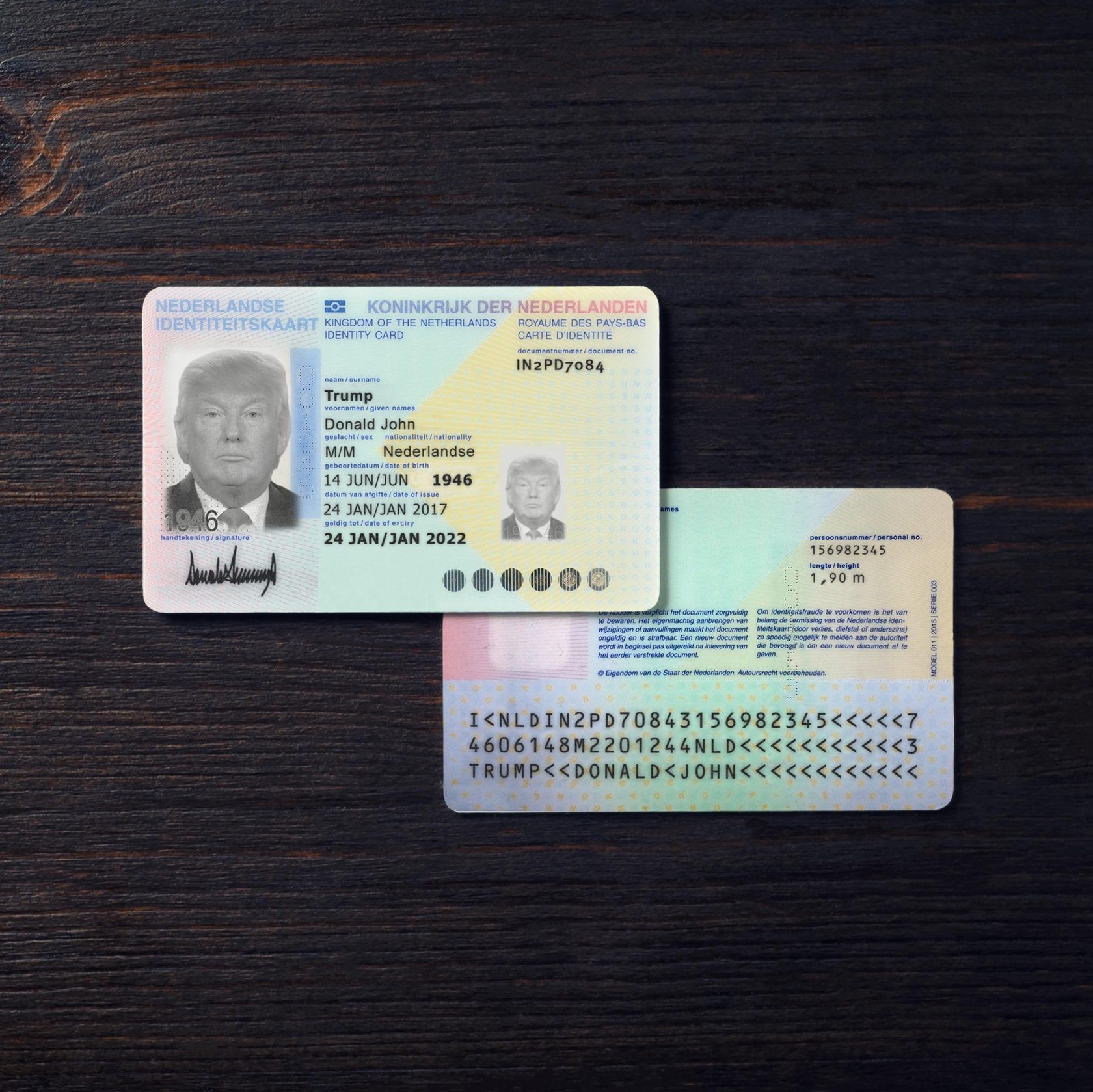 Netherlands id card templates