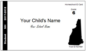 New Hampshire id card templates