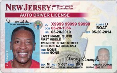 New Jersey id card templates