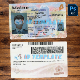 New Jersey id card templates