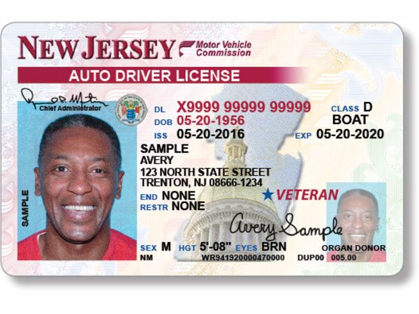 New Jersey id card templates