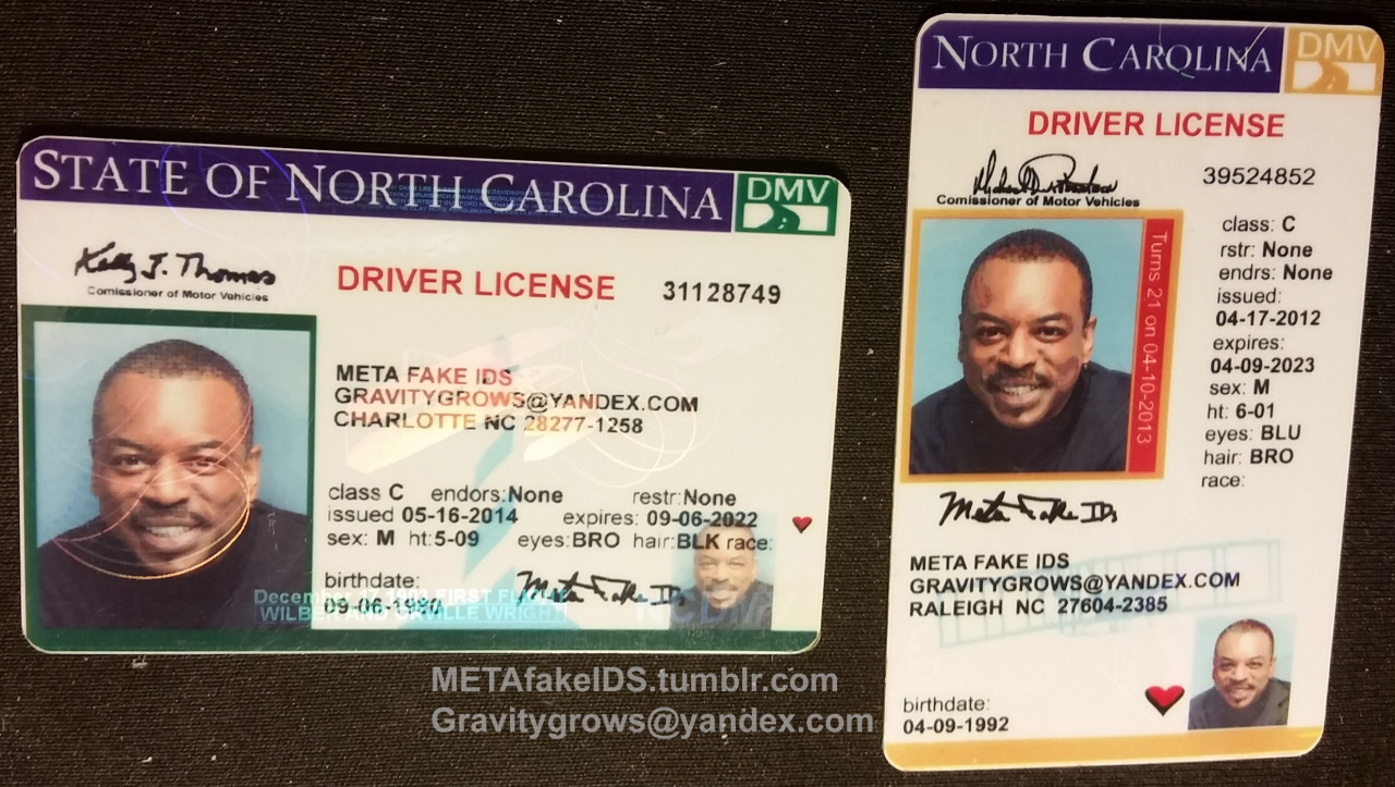 North Carolina fake id card