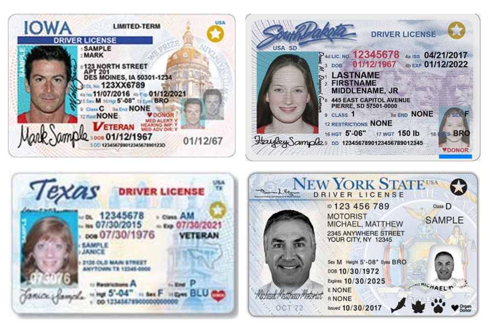 North Dakota id card front and back