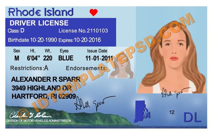 Rhode Island Id Card Templates - Buy Scannable Fake Id - Fake ID Online