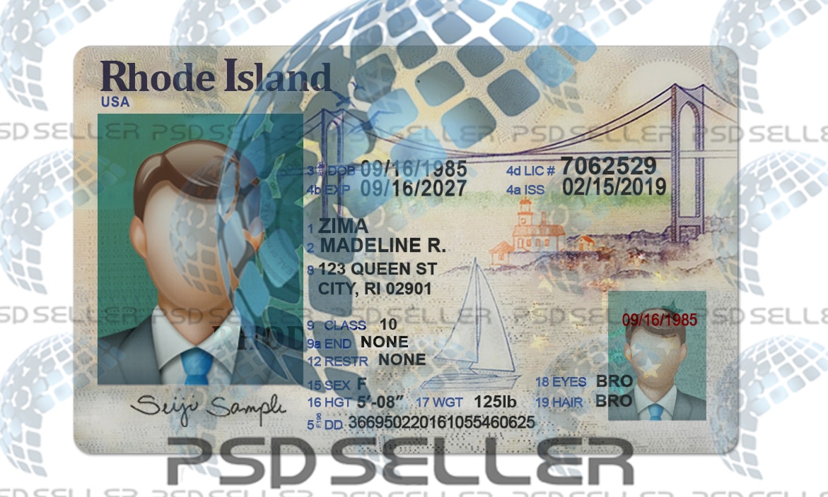 Rhode Island Id Card Templates - Buy Scannable Fake Id - Fake ID Online