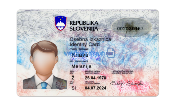 Slovenia id card templates