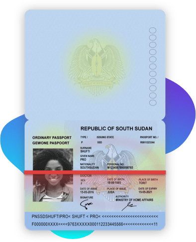 South Sudan id card templates