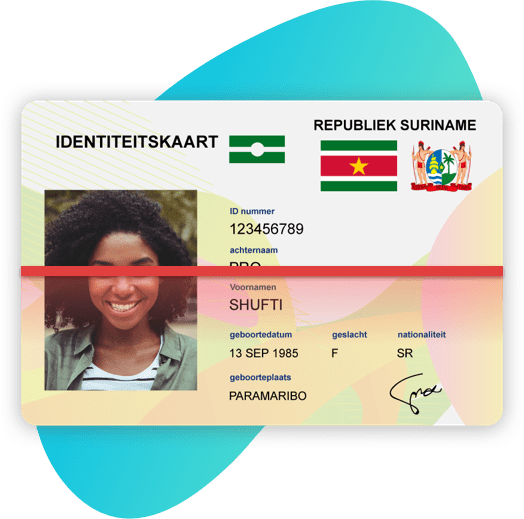 Suriname id card front and back