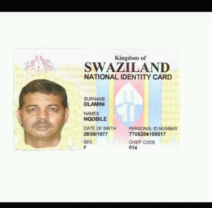 Swaziland id card templates