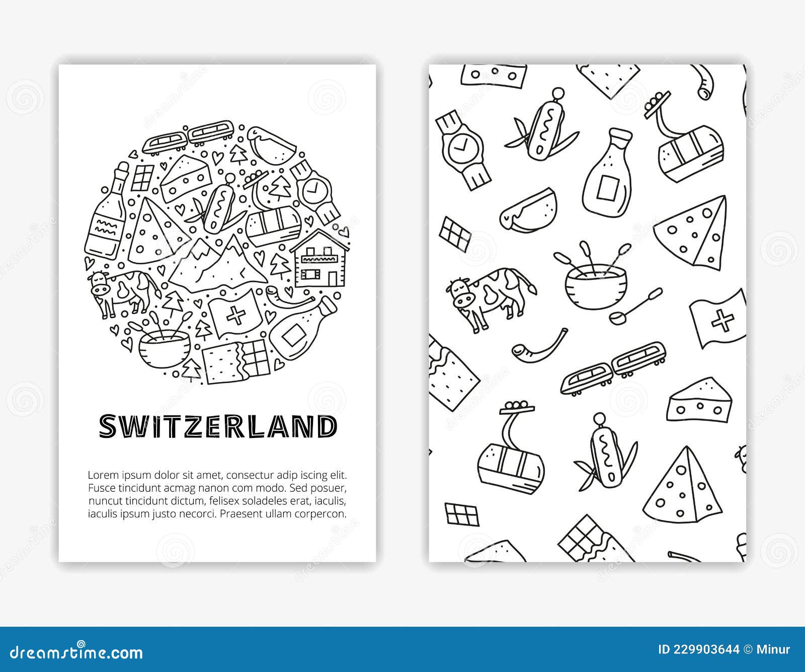 Switzerland id card templates