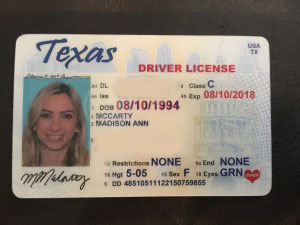 texas fake id vs real