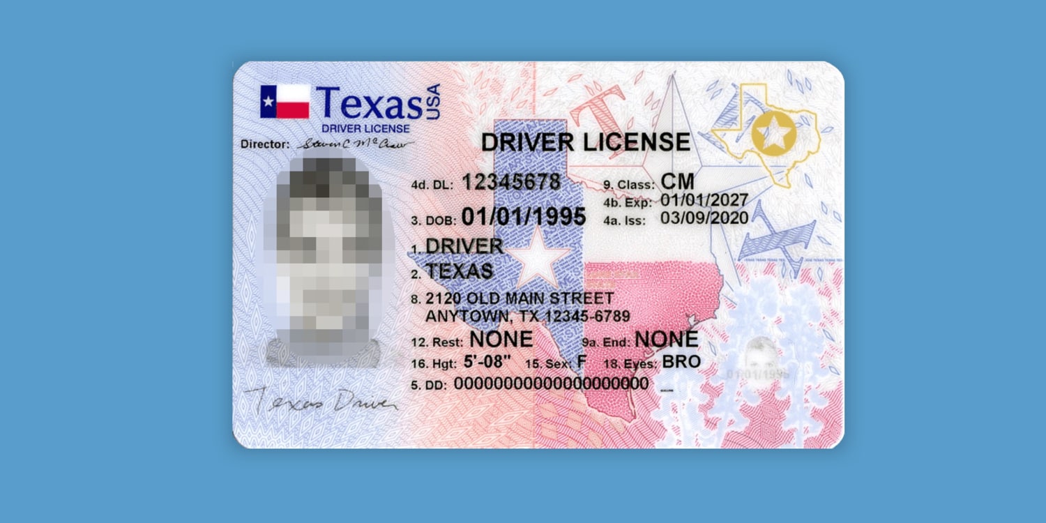 texas fake id vs real