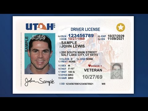 Utah id card front and back