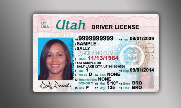 Utah id card front and back