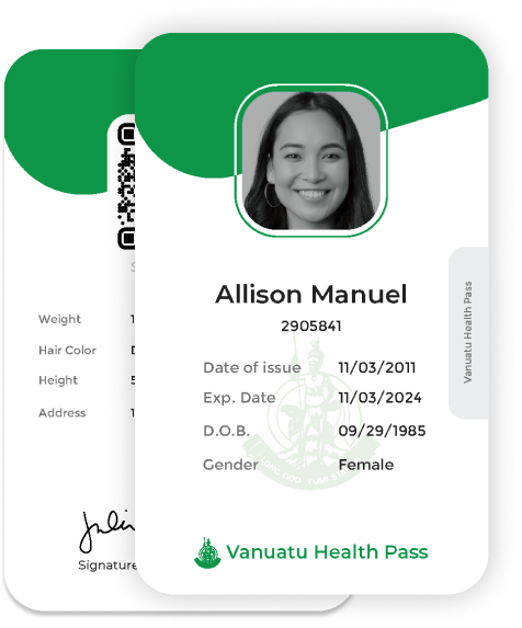 Vanuatu id card templates