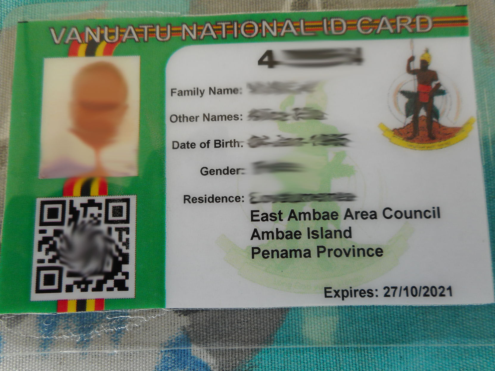 Vanuatu id card templates