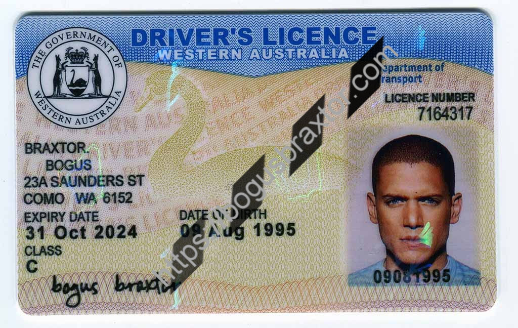 Western Australia id card templates