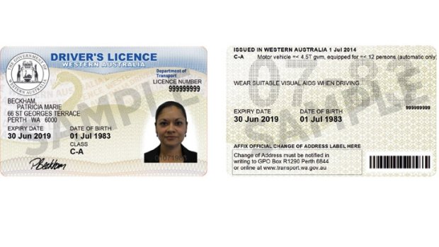 Western Australia id card templates